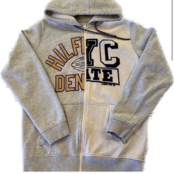 Tommy Hilfiger Creative Mix Match Front‎ Zipper Hooded Sweatshirt Size Medium - Picture 7 of 7